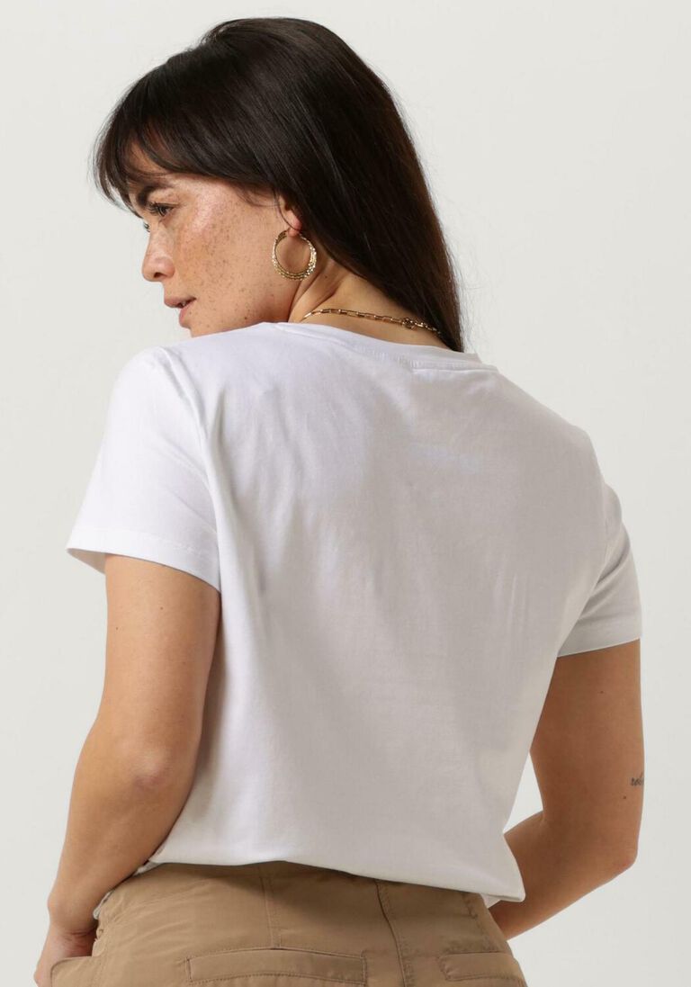 CO\\'COUTURE witte co'couture t-shirt glitter logo tee