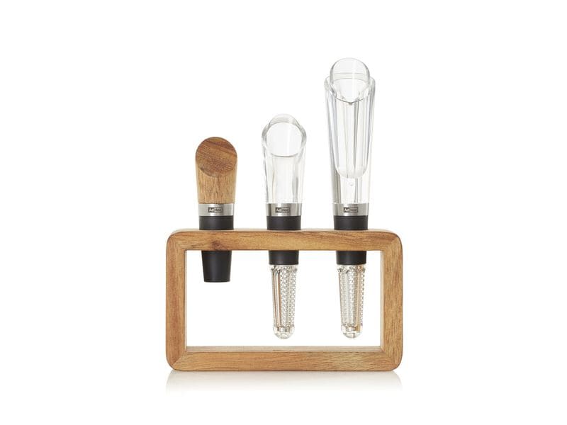AdHoc Weinausgiesser Vine 3-teilig, Braun Wein-Geniesser-Set