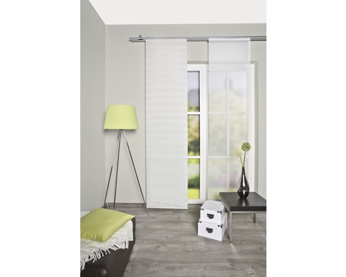 Schuifgordijn Prince effen gebroken wit 245x60 cm