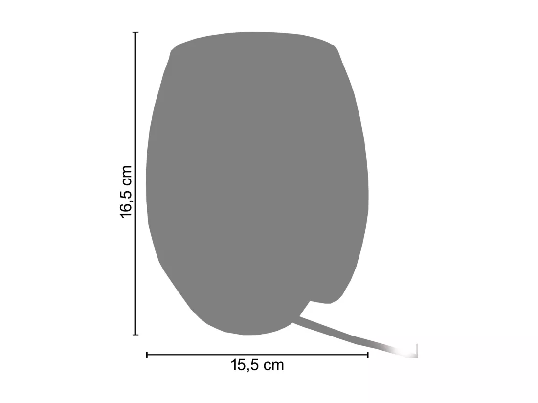 Lampe de chevet ovale verre vert 16,5 cm.