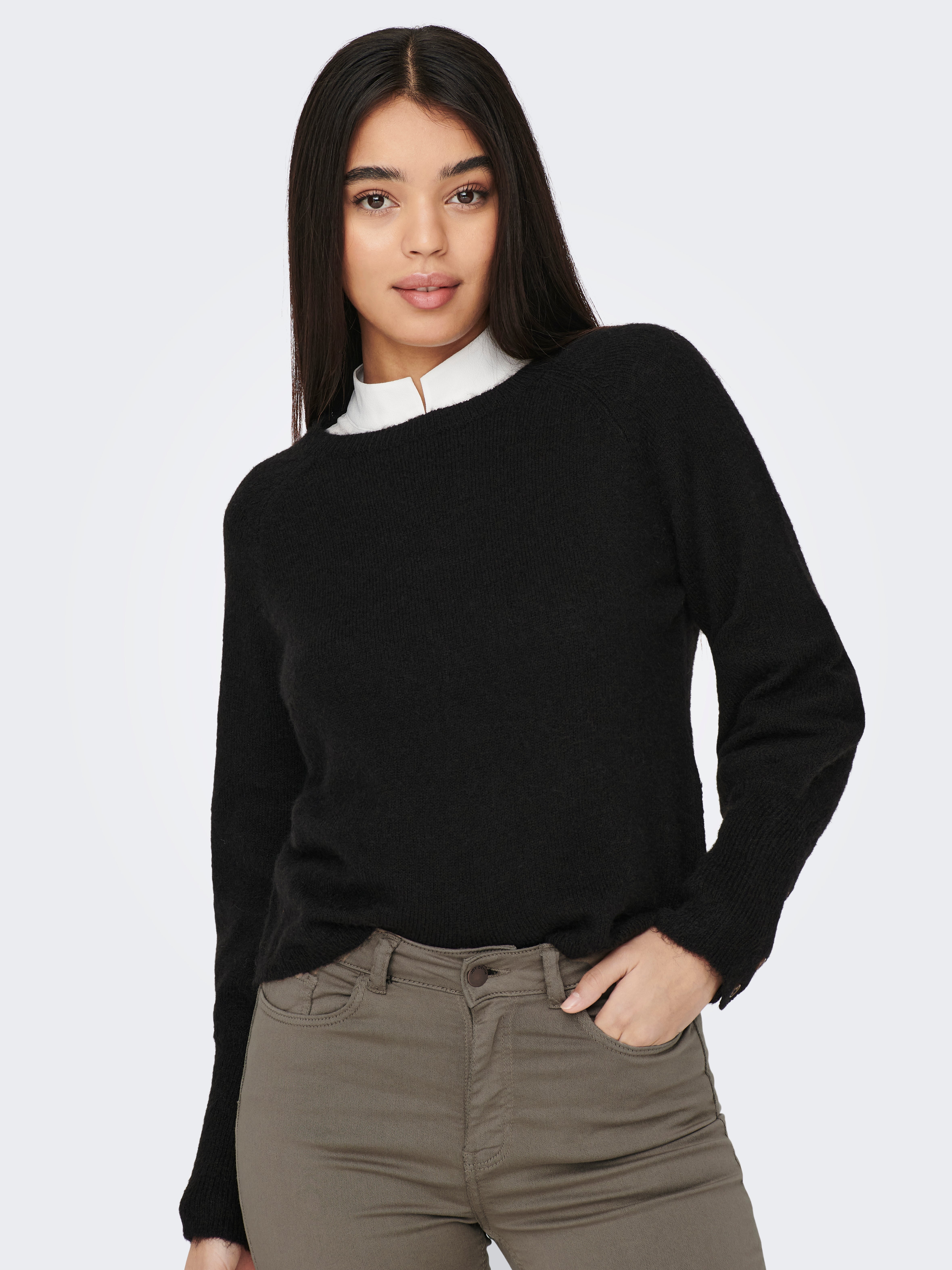 JDYINGE Strickpullover Black