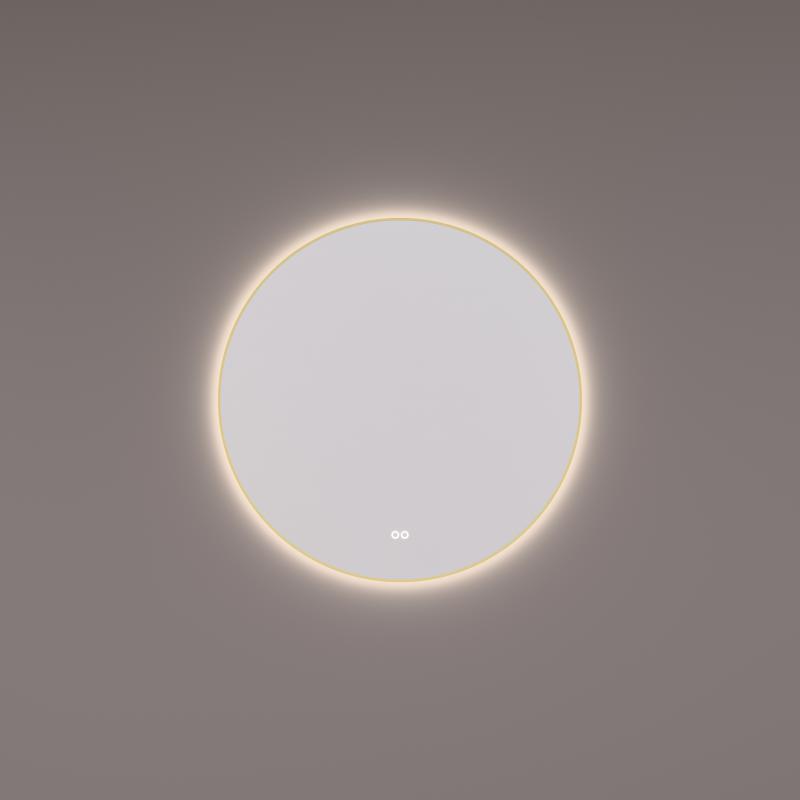 Hipp Design 13500 ronde spiegel 100cm goud met LED en spiegelverwarming