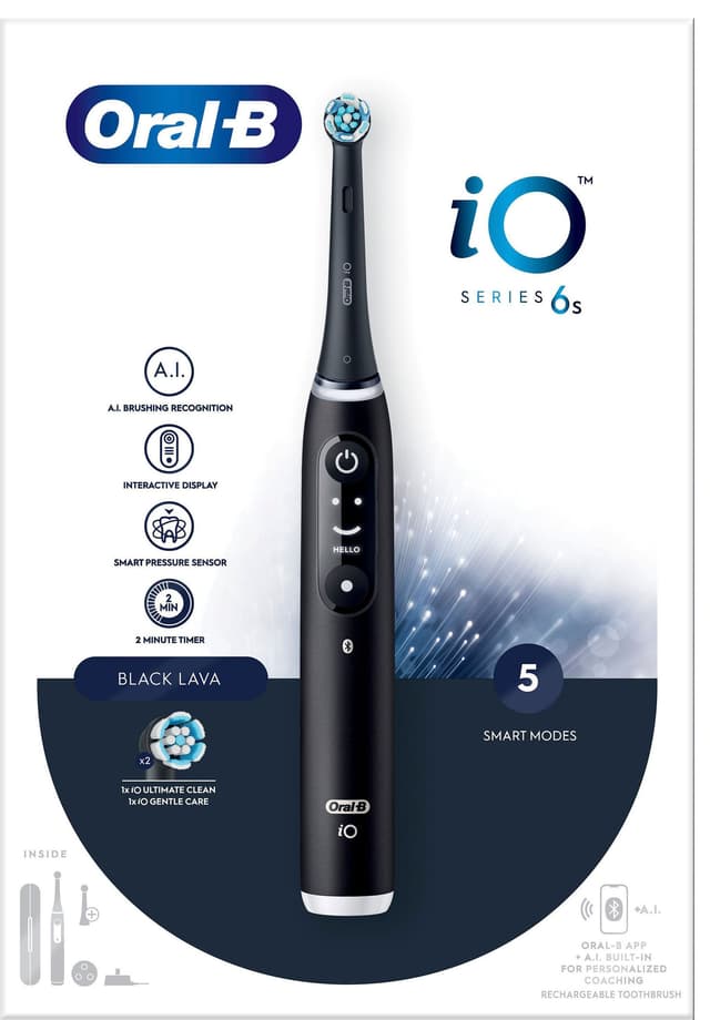 Oral-B iO 6s elektrisk tandbørste 409137 (sort/lava)
