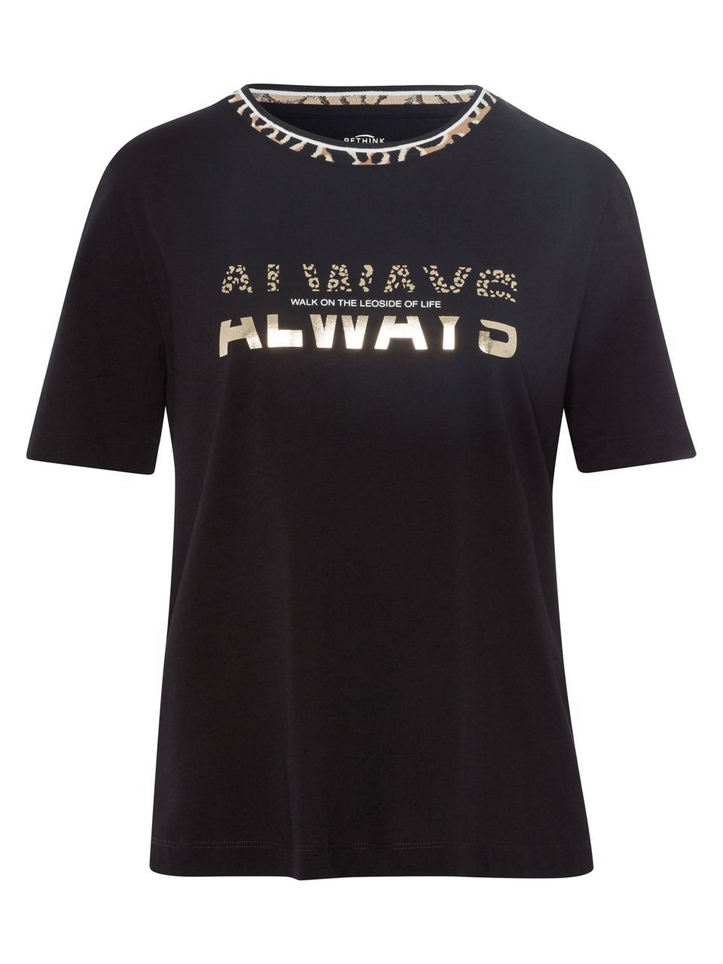 Rundhals-Shirt mit 1/2-Arm