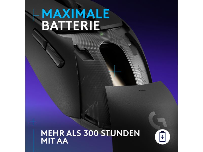 Logitech Gaming-Maus G309 Lightspeed Schwarz Kabellose Gaming-Maus mit Lightspeed Wireless und Bluetooth Verbindung