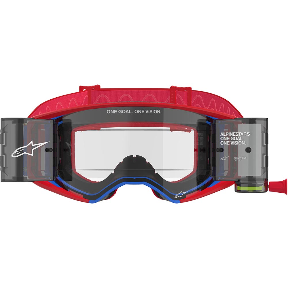 Alpinestars - Masque Supertech Corp Roll-Off Rouge / Jaune fluo / Bleu