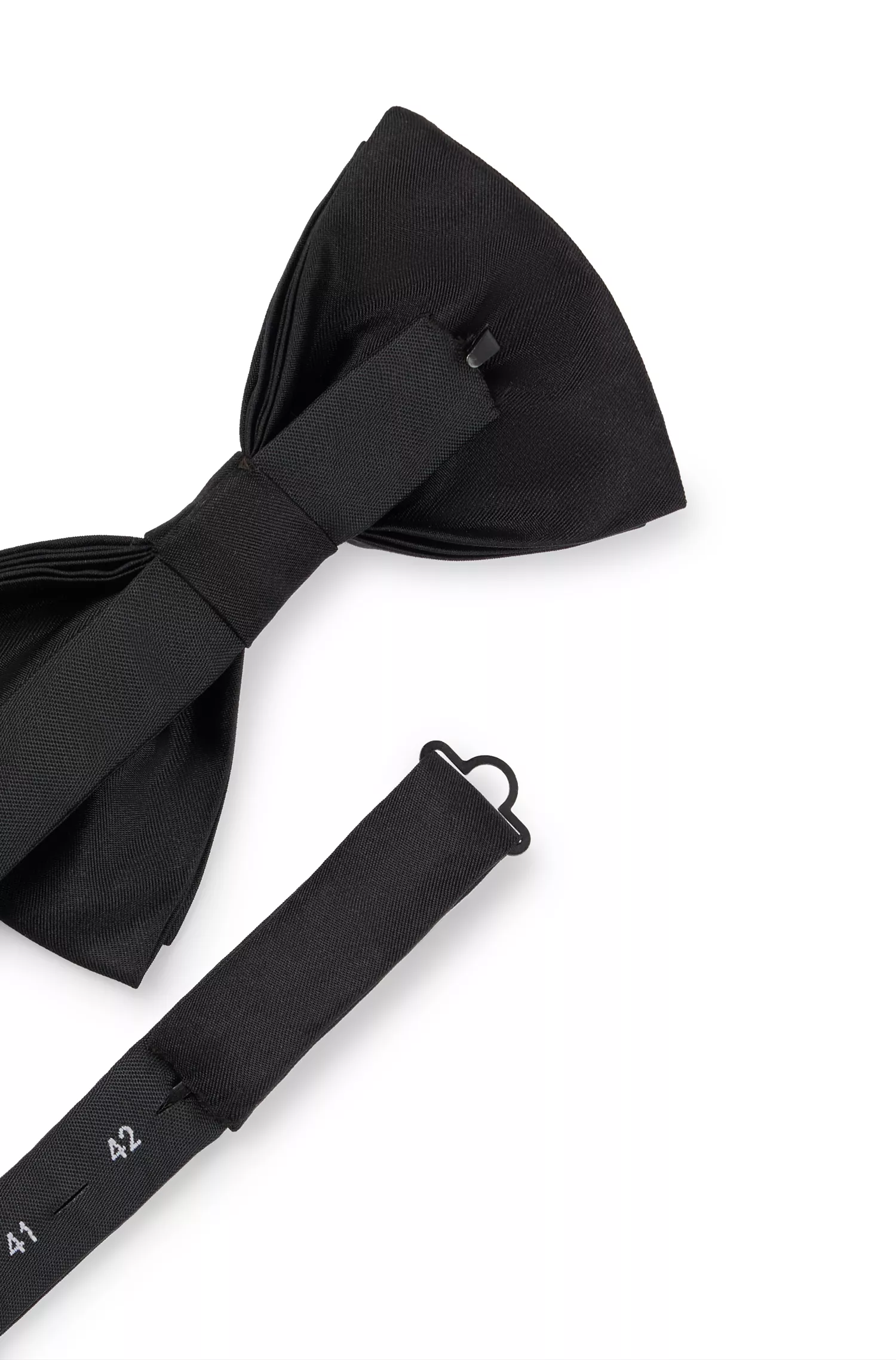 Conjunto de gravata borboleta e faixa de cintura BOSS em seda preta
