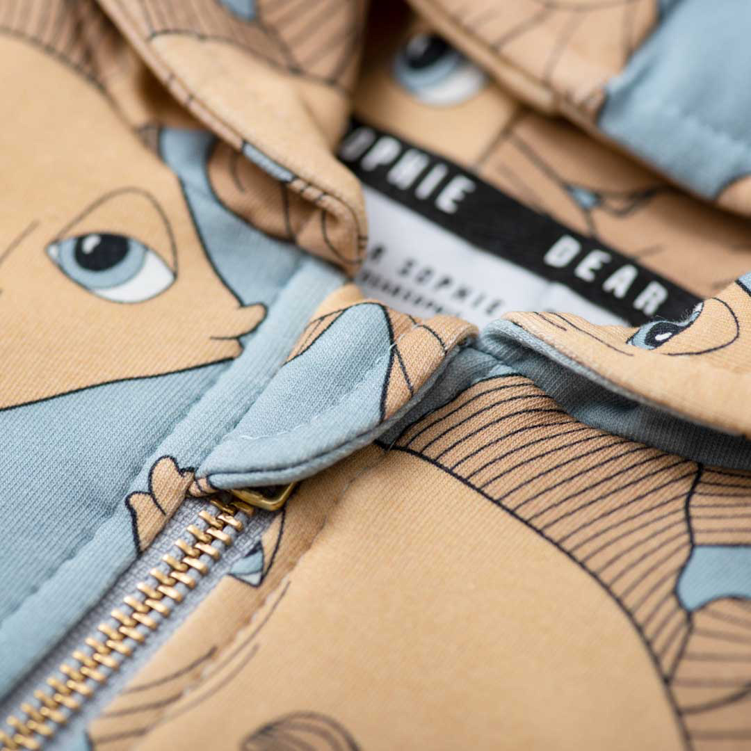 Kapuzen-Sweatjacke GOLDFISH AOP in blue