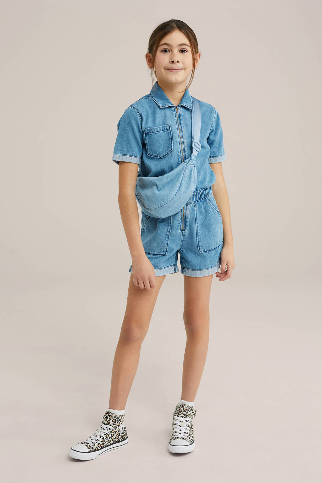 denim crossbody light blue denim