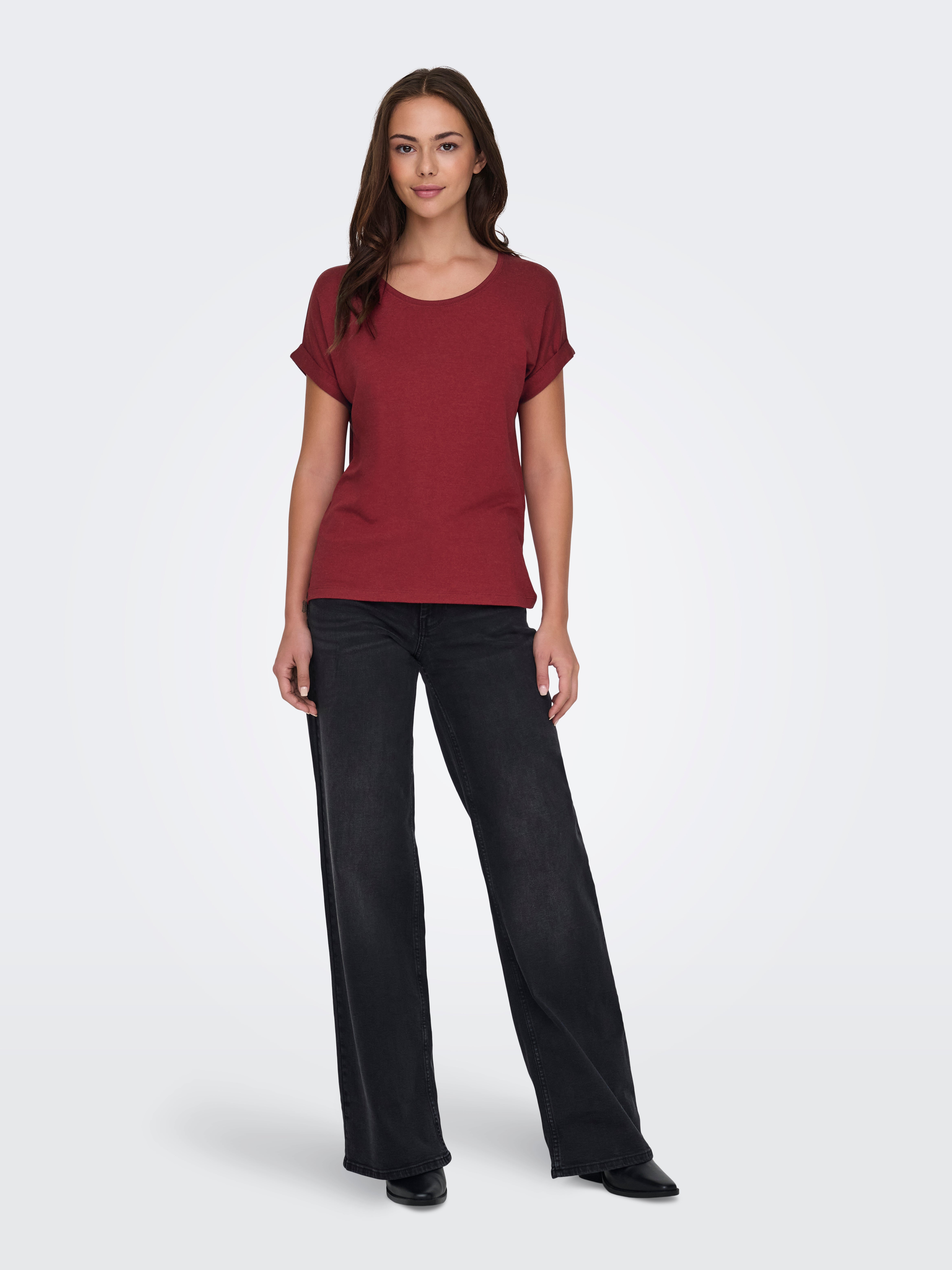 ONLMOSTER Top Red Dahlia