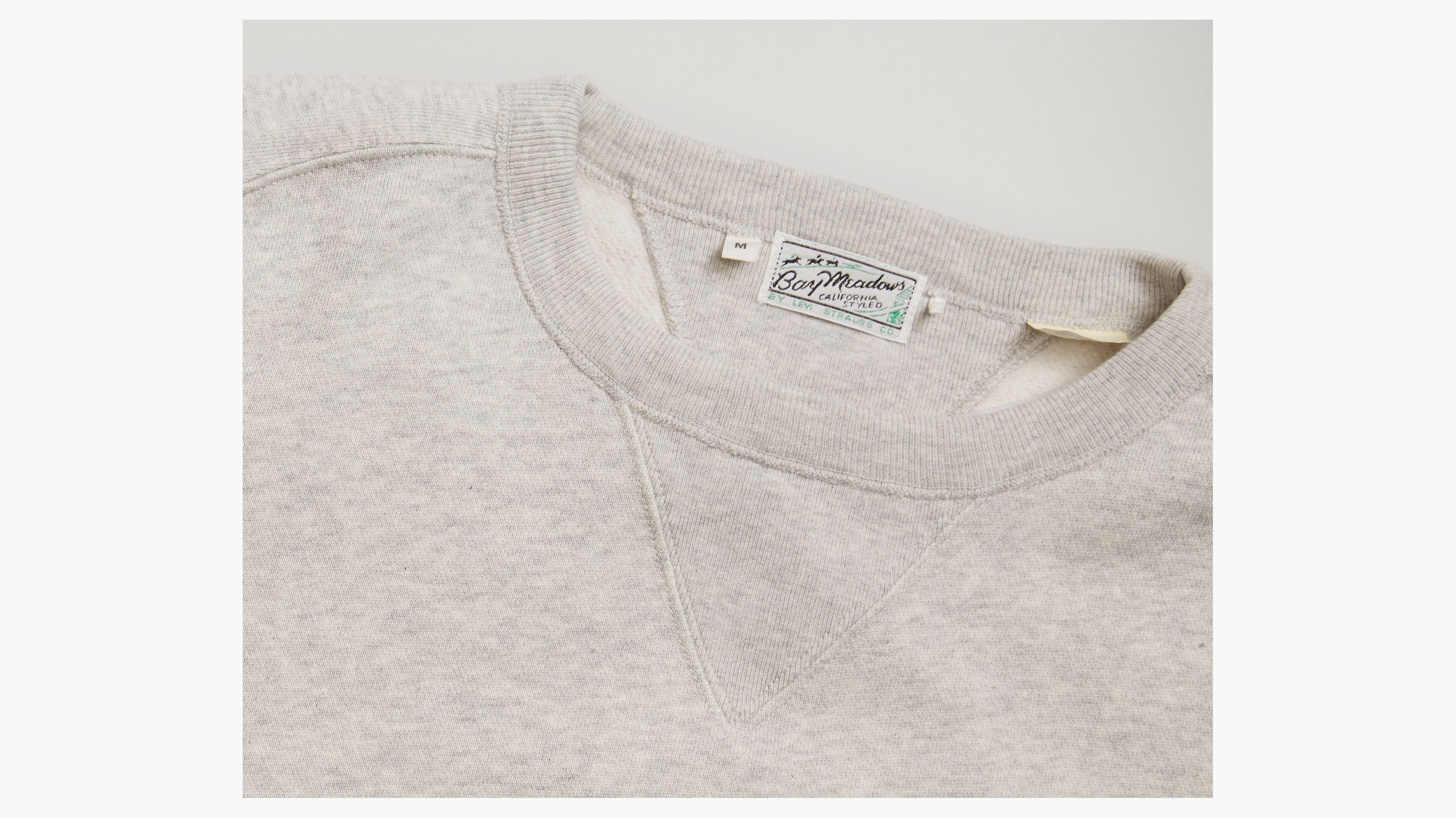 Sweat-shirt Bay Meadows Levi's® Vintage Clothing - Oatmeal Mele - Blanc