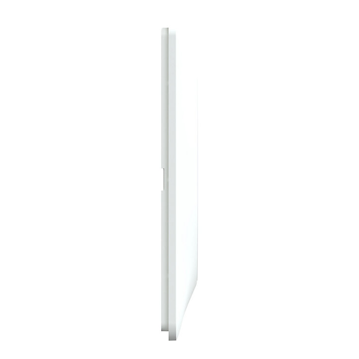 Plaque de finition simple Schneider Electric Ovalis blanc bague argent chromé