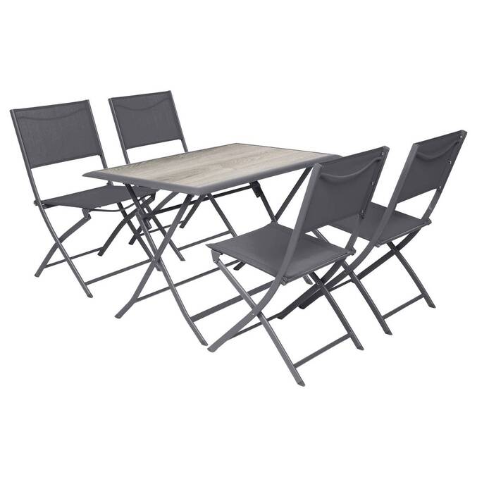 Table de jardin pliante rectangulaire AZUA Gris smoke