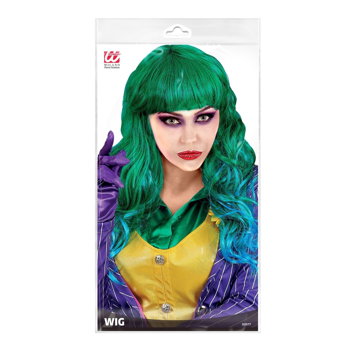 Halloween Pruik Groen Dames Joker