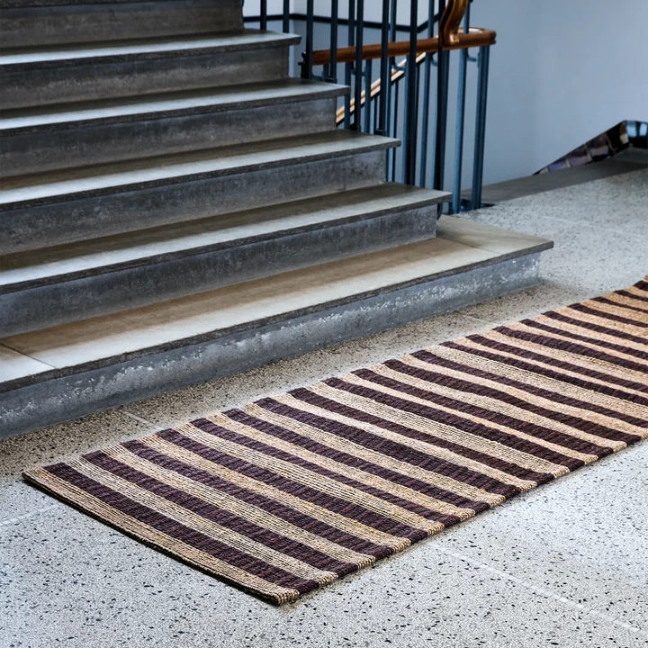 House Doctor - Block Teppich, 130 x 85 cm, natur / braun