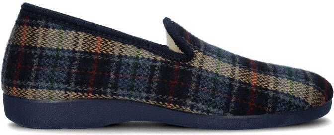 Nelson Home geruite pantoffels blauw multi