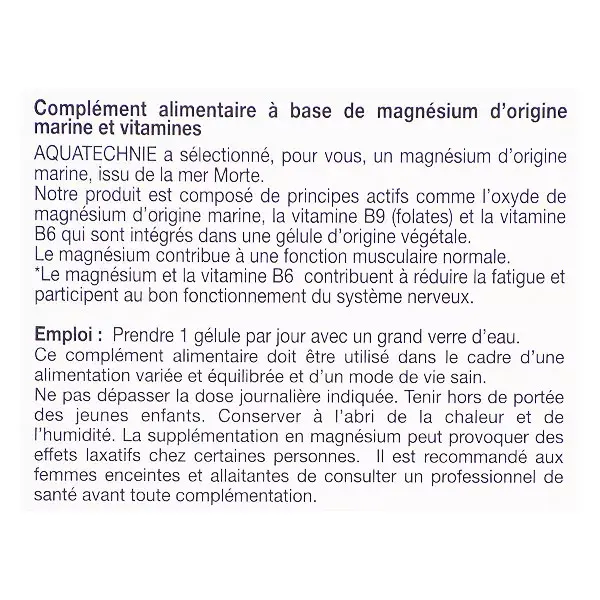 B-Technie Magnésium Marin B6 + B9 40 gélules
