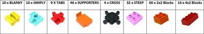 Alpha BoosterZ Track Connectors All In One Block Box Premium Byggesett 187 Deler