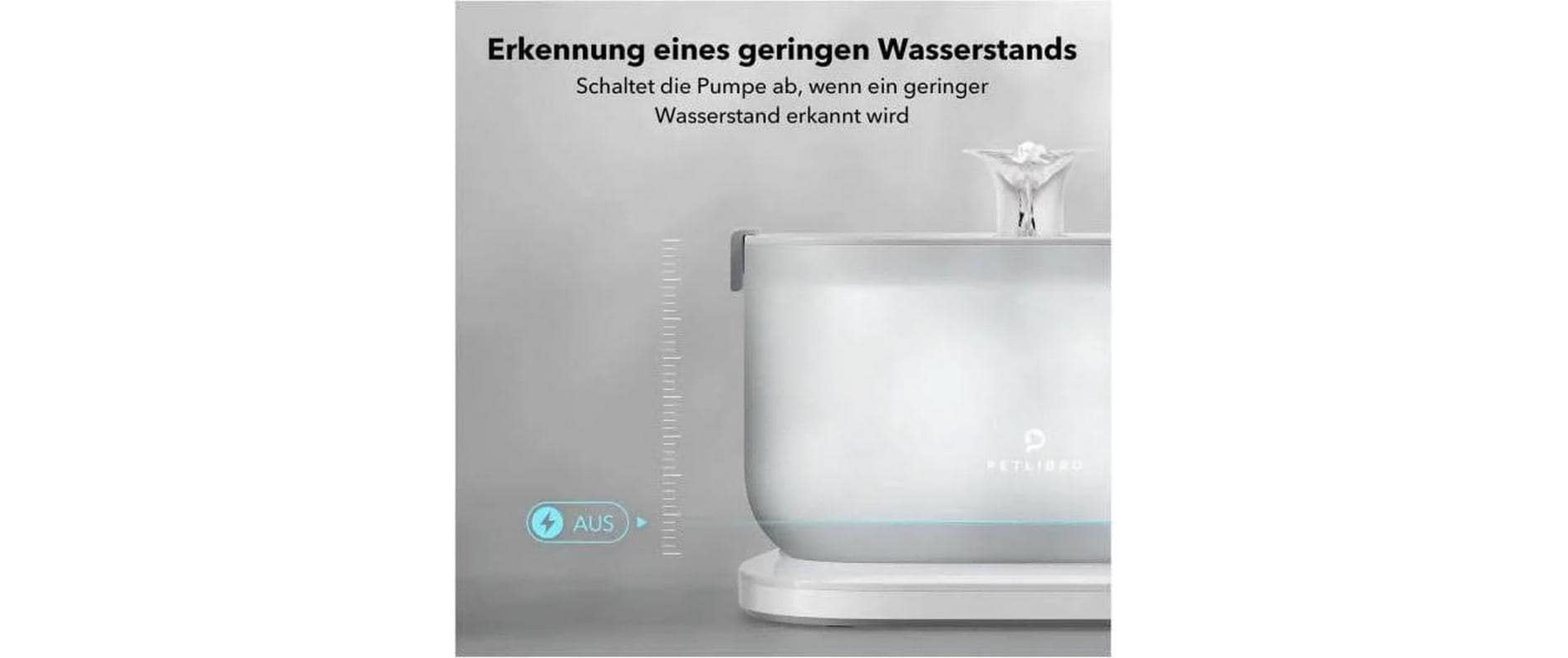 Dockstream kabellose Wasserfontäne WeissKabelloser Petlibro Dockstream Trinkbrunnen mit Pumpe und Filter für Katzen und Hunde