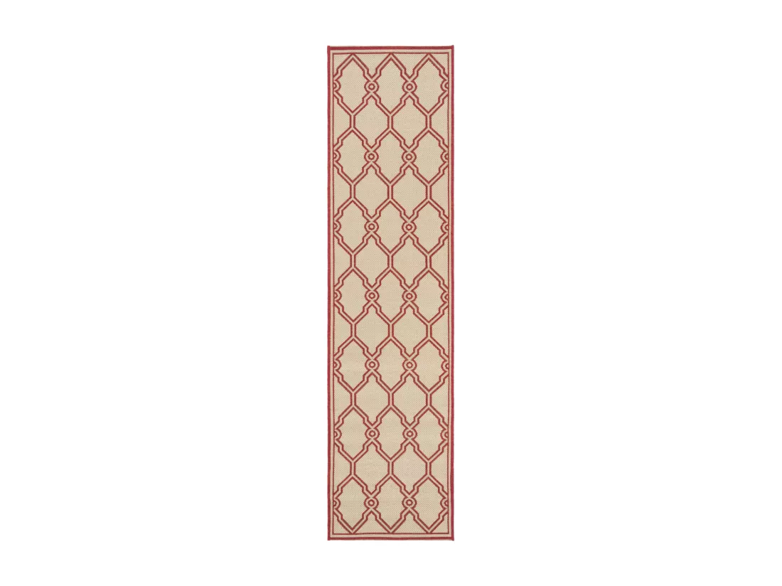 Tapis Red & Creme 61 X 244 cm - Nerano
