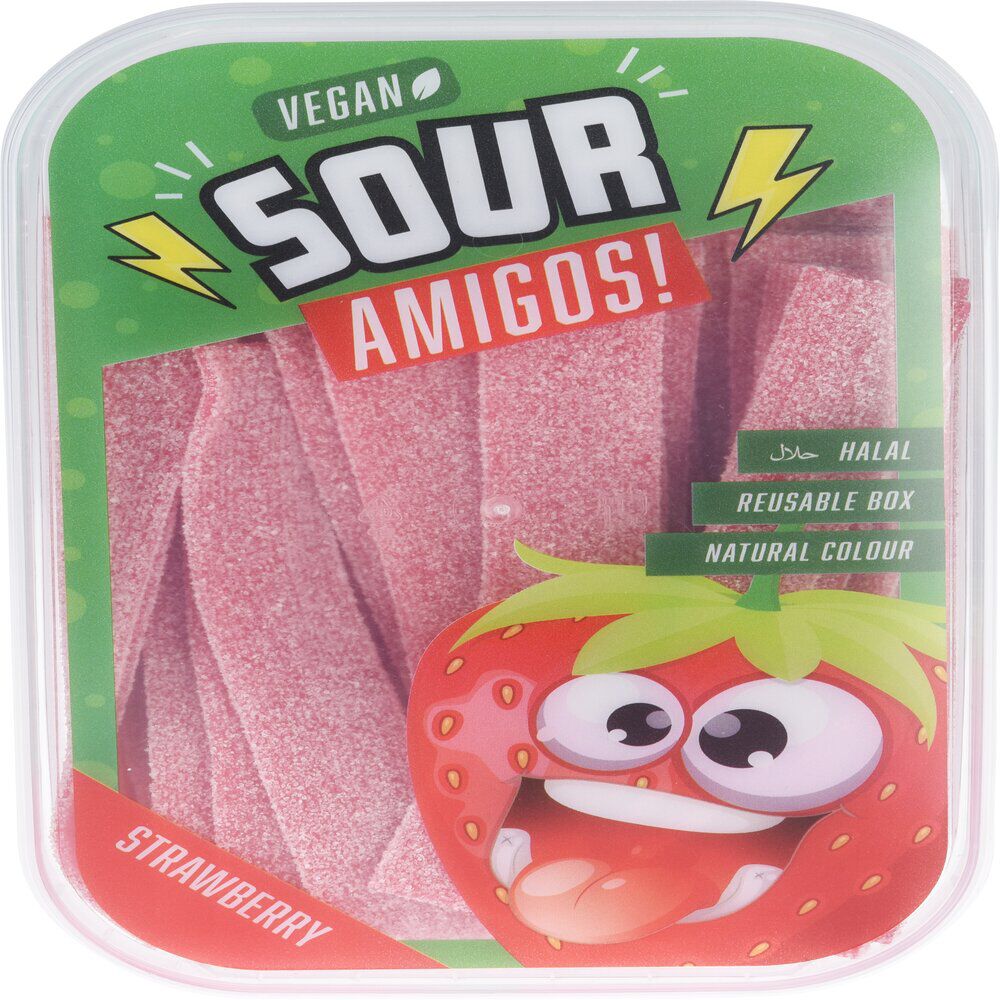 Bonbon acidulé halal et vegan goût fraise 310g