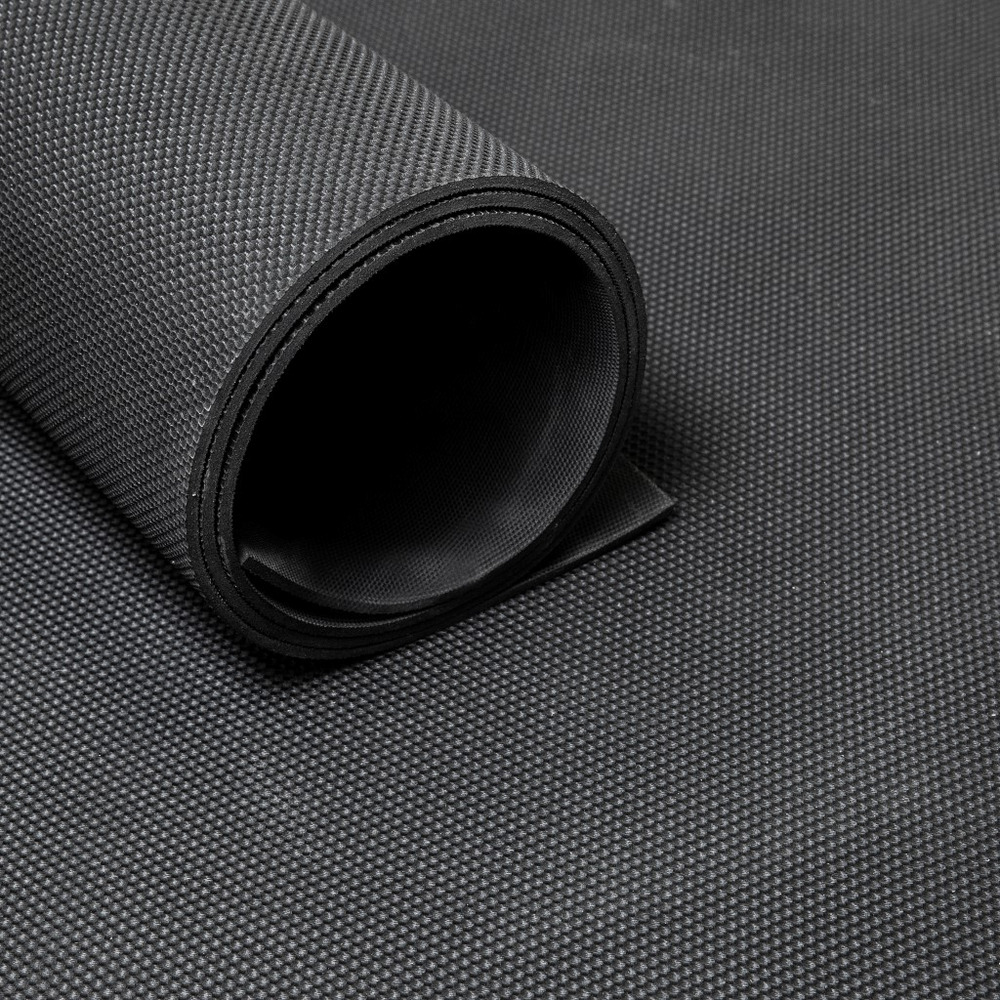 Tapis caoutchouc en rouleau sbr cobra 6mm - 2 couches - largeur 200 cm