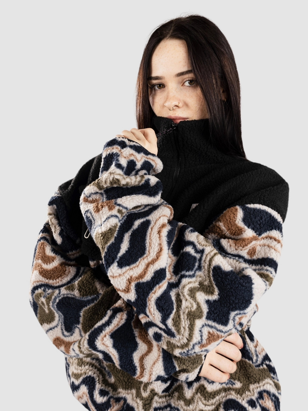 Eivy Ball Sherpa Fleece Jacket curve camo