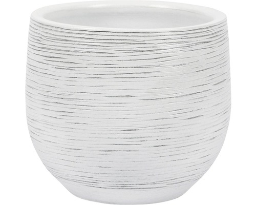 Le Havre keramische bloempot, Ø 14 cm, H 12 cm, wit