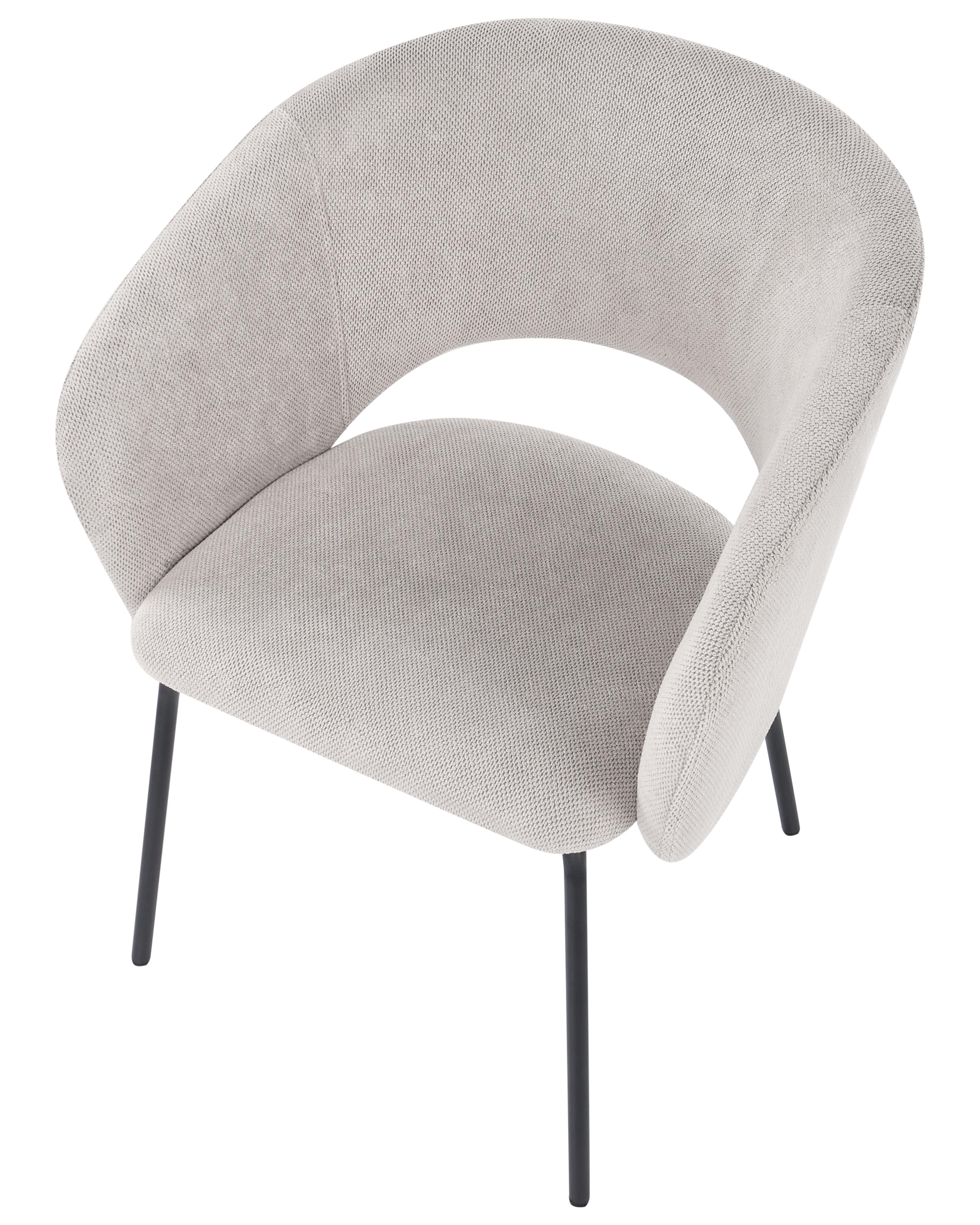 Set van 2 eetkamerstoelen BLAKELY Stof Gebroken wit