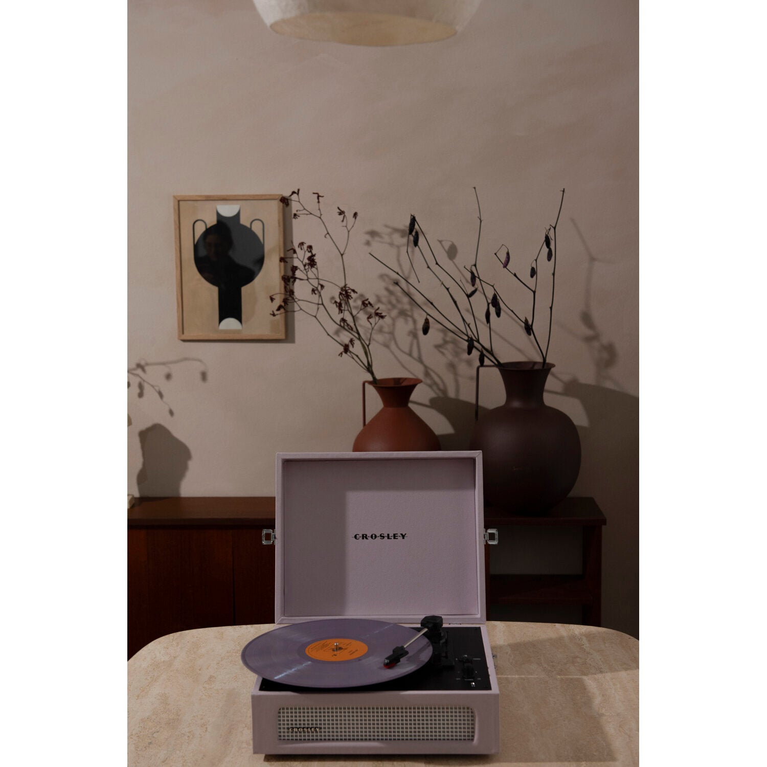 Crosley CR8017B-AM Voyager Amethyst Rose platenspeler met Bluetooth