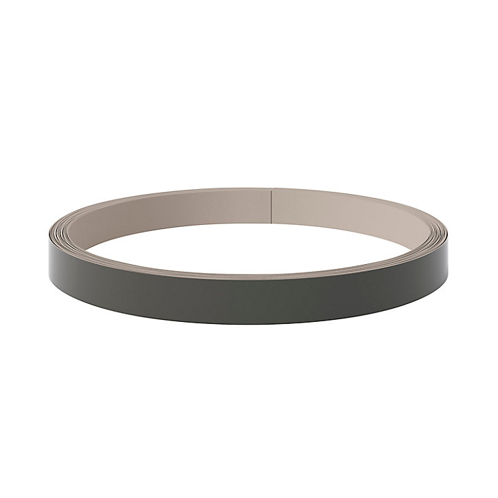 Bande de chant pour joue de finition GoodHome Stevia et Garcinia Gris anthracite Ep. 0.6 mm x L. 10 m