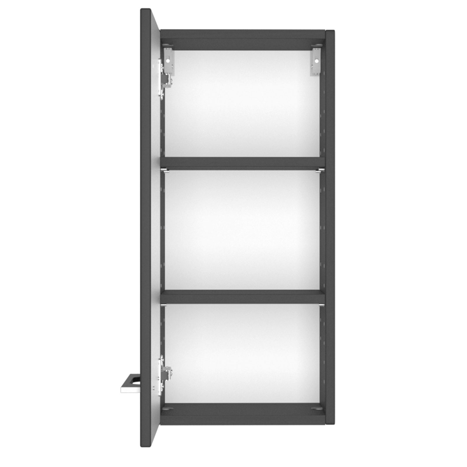 3-teiliges Badmöbel-SetDAVOS - grau - 90 cm breit - Becken rechts