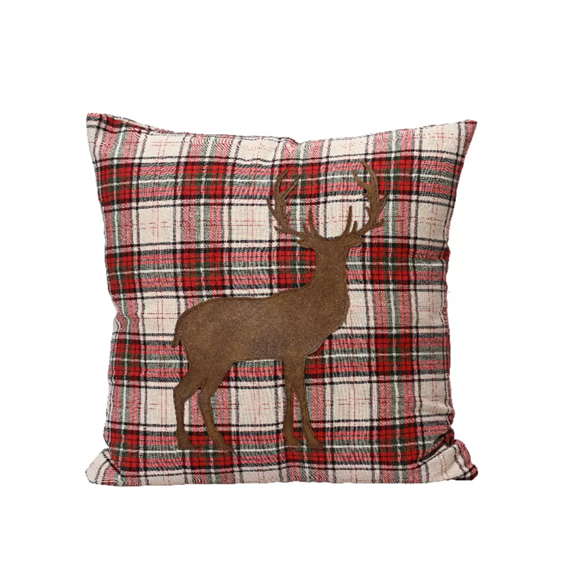 Coussin de Noël carré (45 x 45 cm) Renne majestueux Rouge