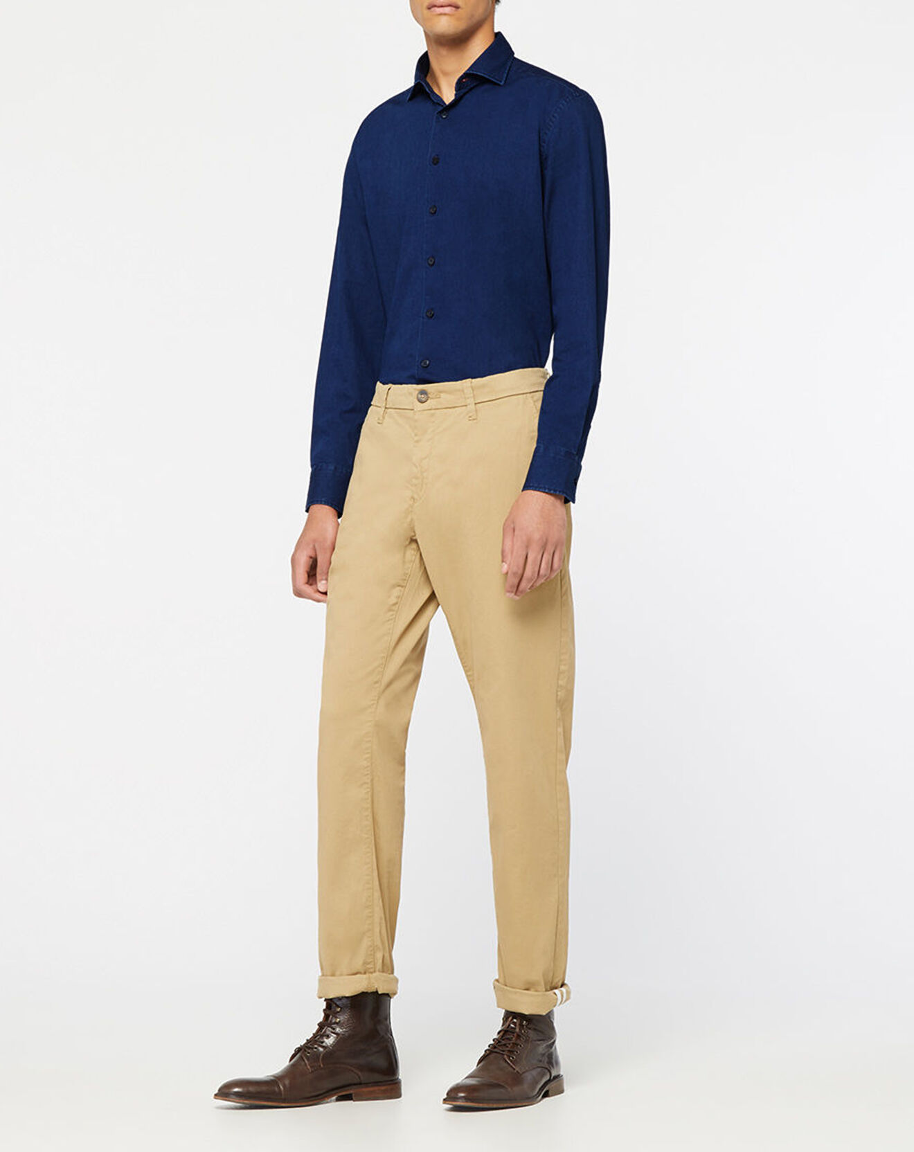 Hackett London Chemise Slim fit bleu moyen