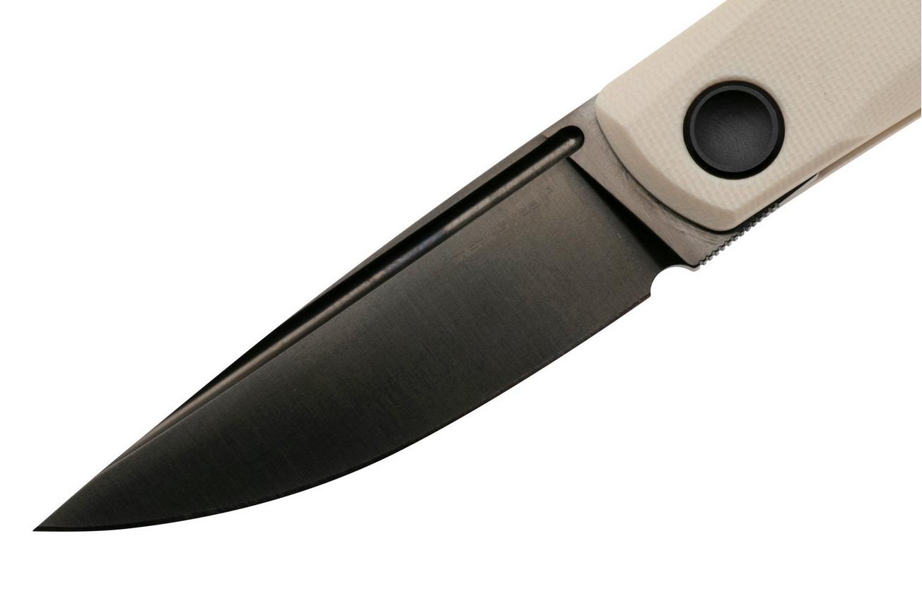 Real Steel Luna Lux 7001Z2, Black DLC K110, Ivory G10 zakmes, Poltergeist design
