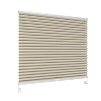 Enkel plisségordijn Draaikiepraam hout 7135 taupe
