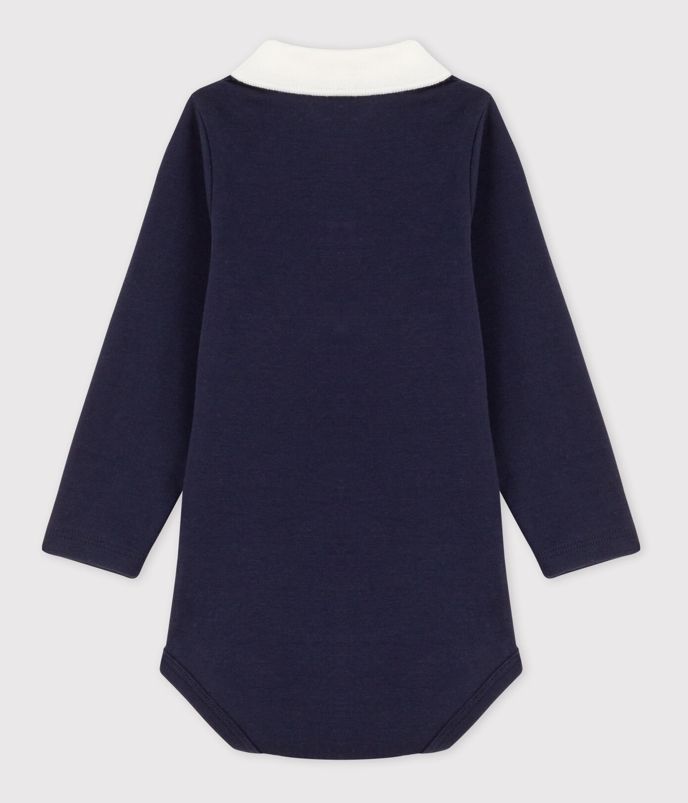 Body manches longues bébé col polo en coton