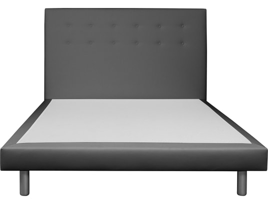 CONCEPT1 - Lit déco Cannes 140x190cm gris foncé