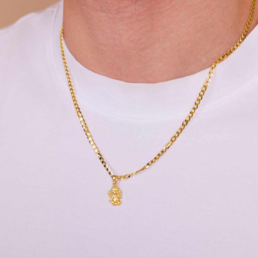 Anhänger 750/18 K Gelbgold Schutzengel
