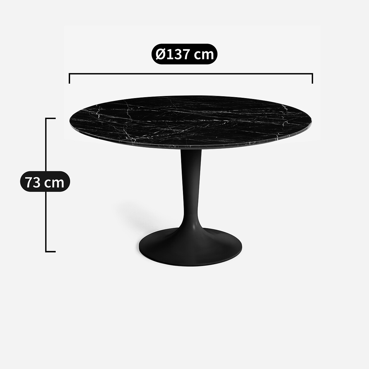 AM.PM<br>Tampo de mesa redondo em mármore Ø137 cm, Roundo