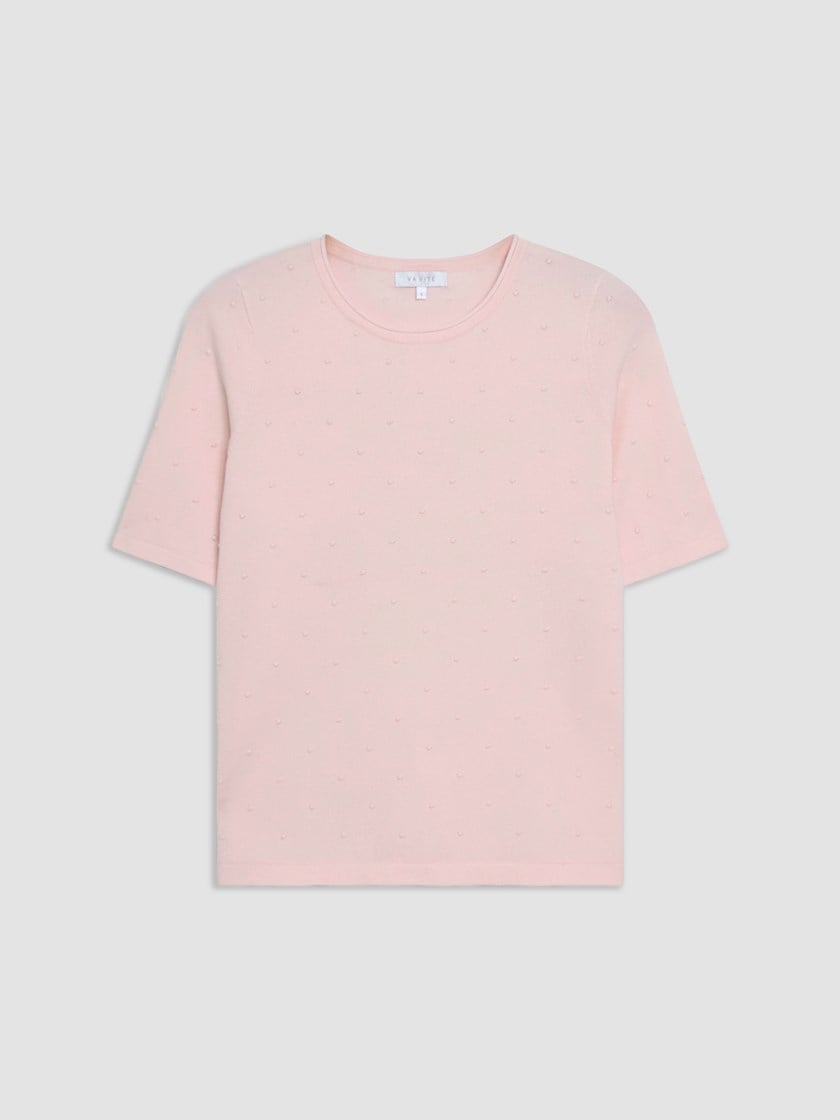Lucilla kortermet genser Petal Pink