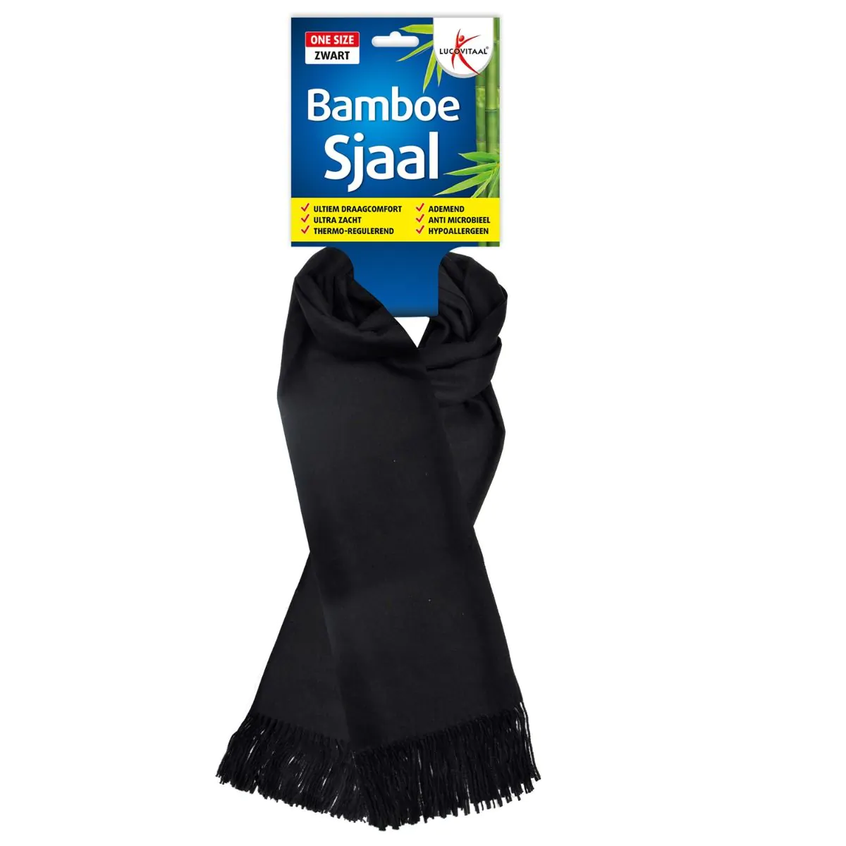 Bamboe Sjaal 1 stuk (ZWART)