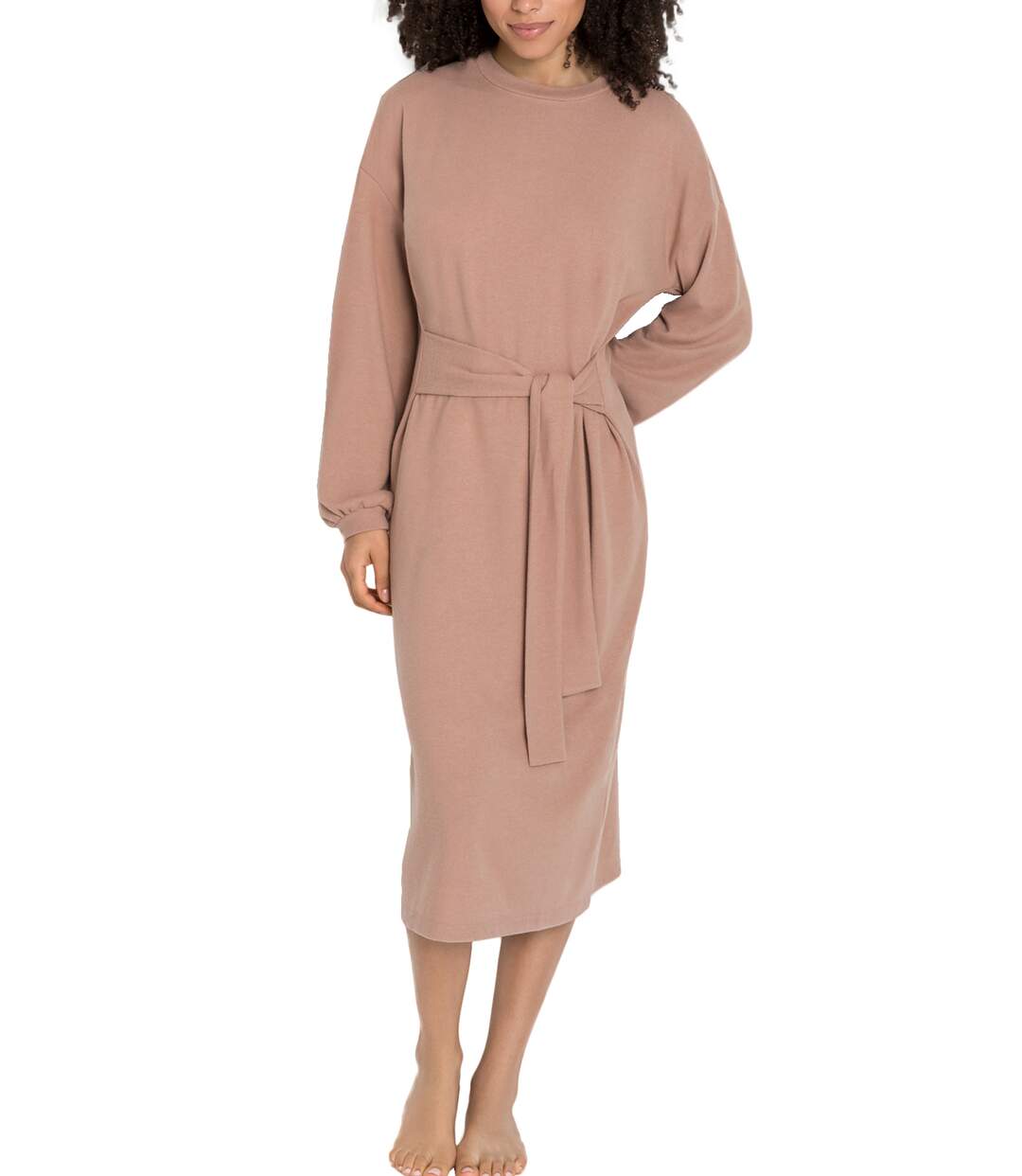 Robe mi-longue d'intérieur manches longues Strick Lascana