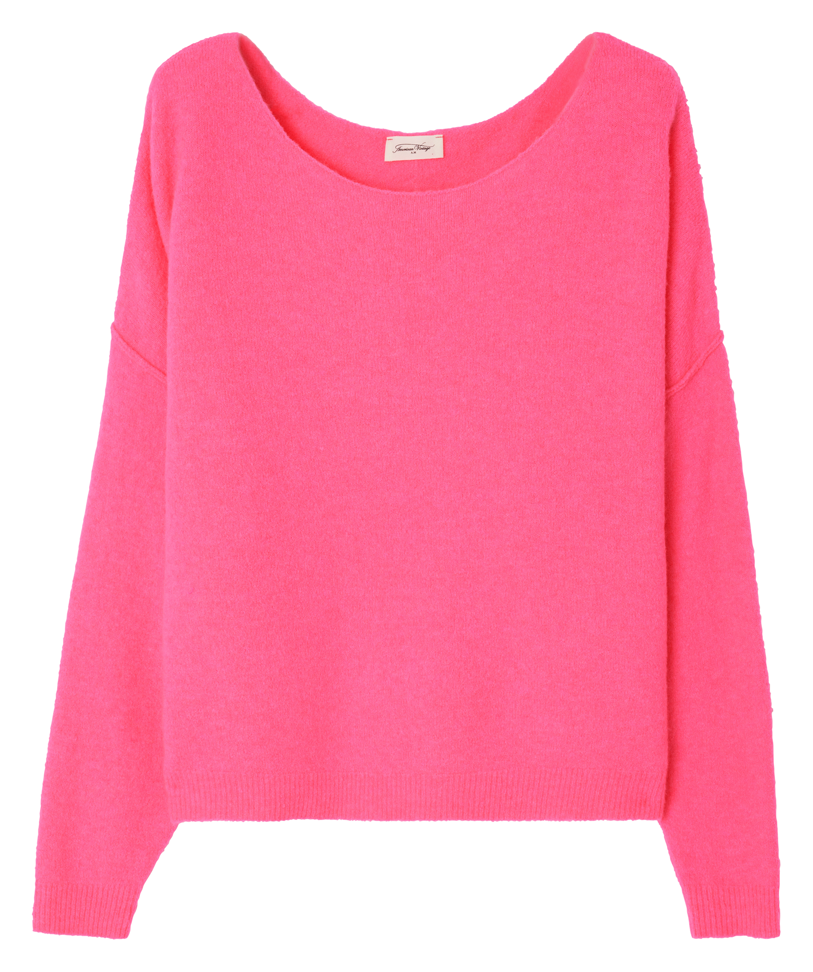 DAMSVILLE - Pull col bateau en laine mélangée | Rose