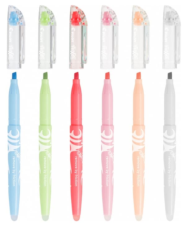 lommebok med 6 - FriXion Light Natural Colors - Overstrykningspenner - medium spiss Pilot