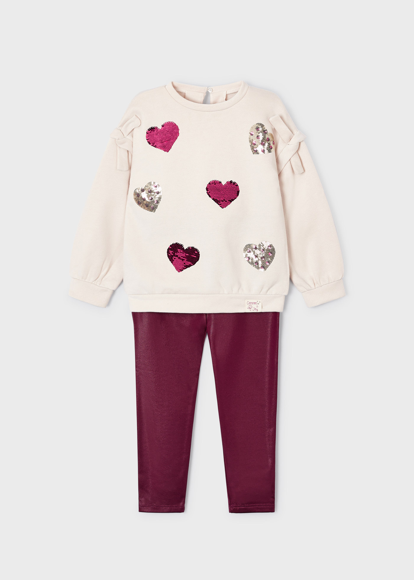 Conjunto de leggings de duas peças para meninas