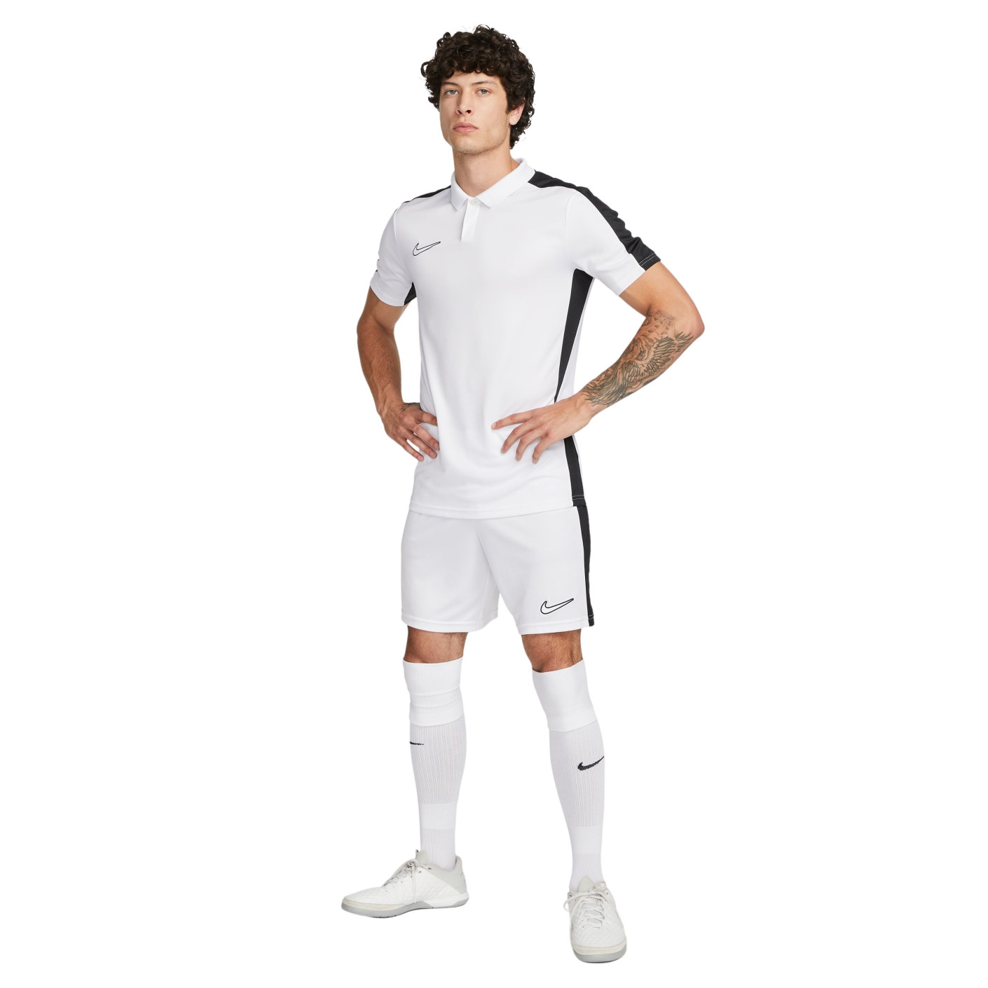 Nike Dri-FIT Academy 23 Polo Wit Zwart