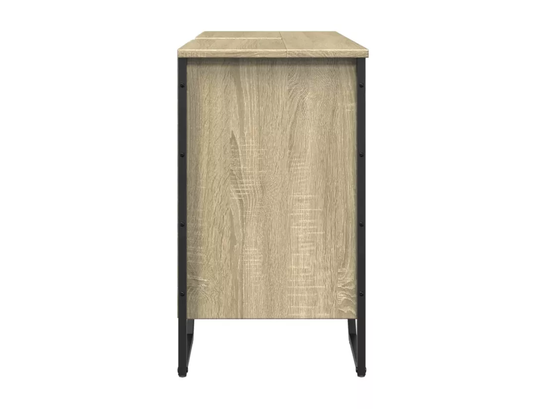 Armoire lavabo de salle de bain chêne sonoma 91x35x60 cm