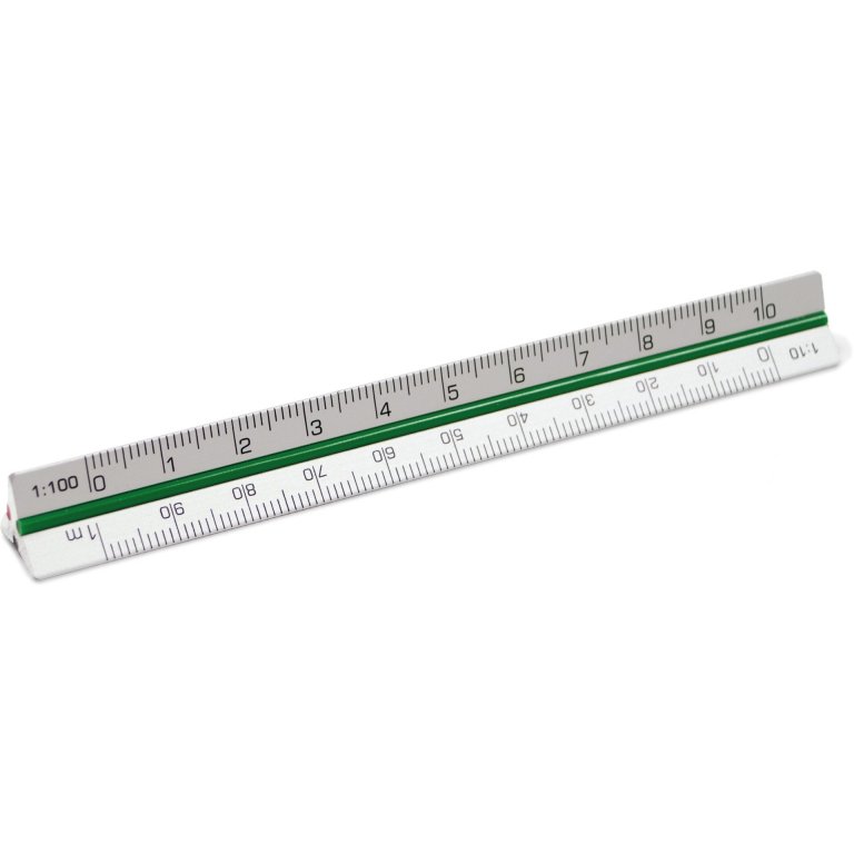 Dreikantmaßstab Aluminium