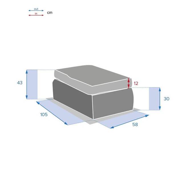 Pouf de jardin MOORÉA Terre d'ombre